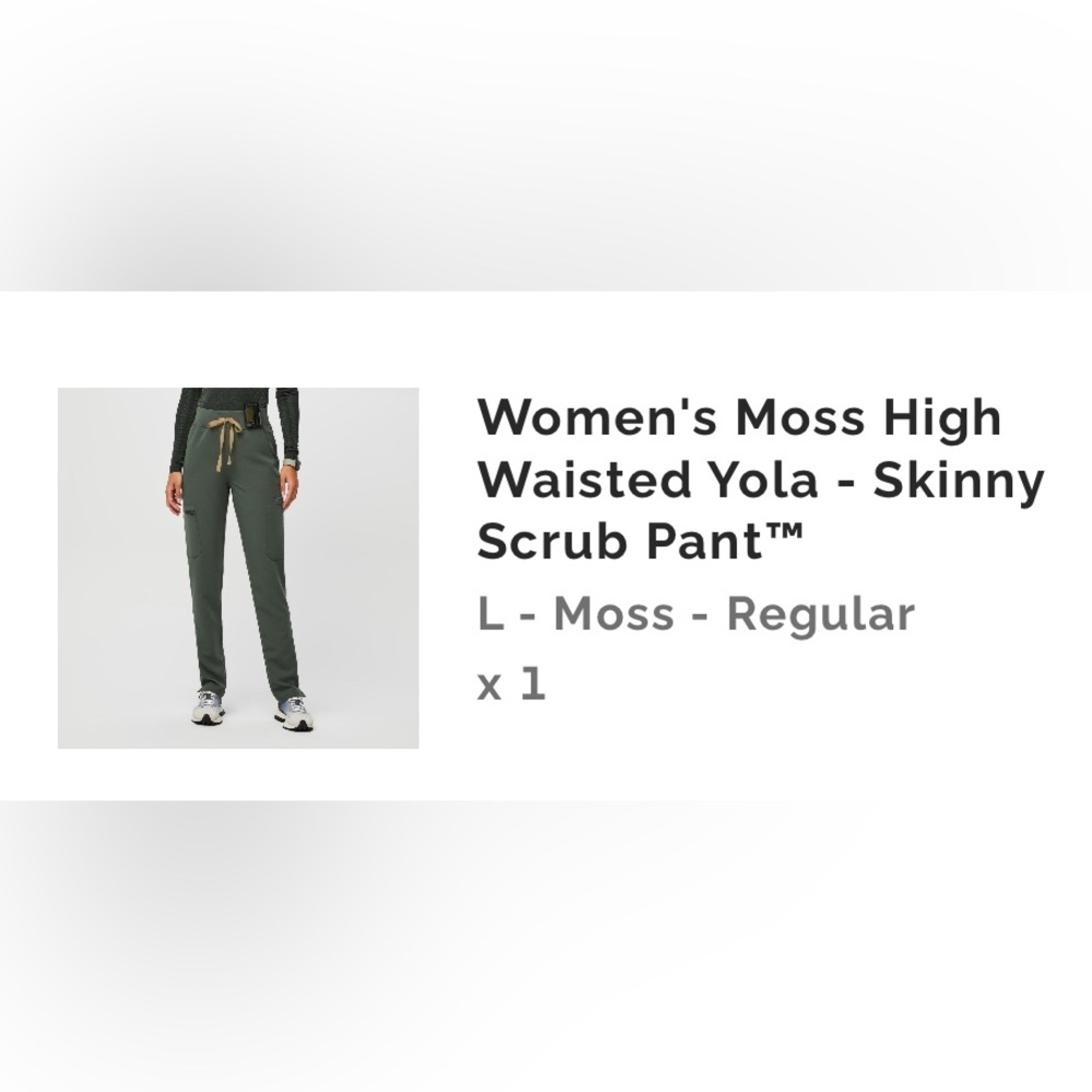 FIGS High Waisted Yola Pant (Moss)